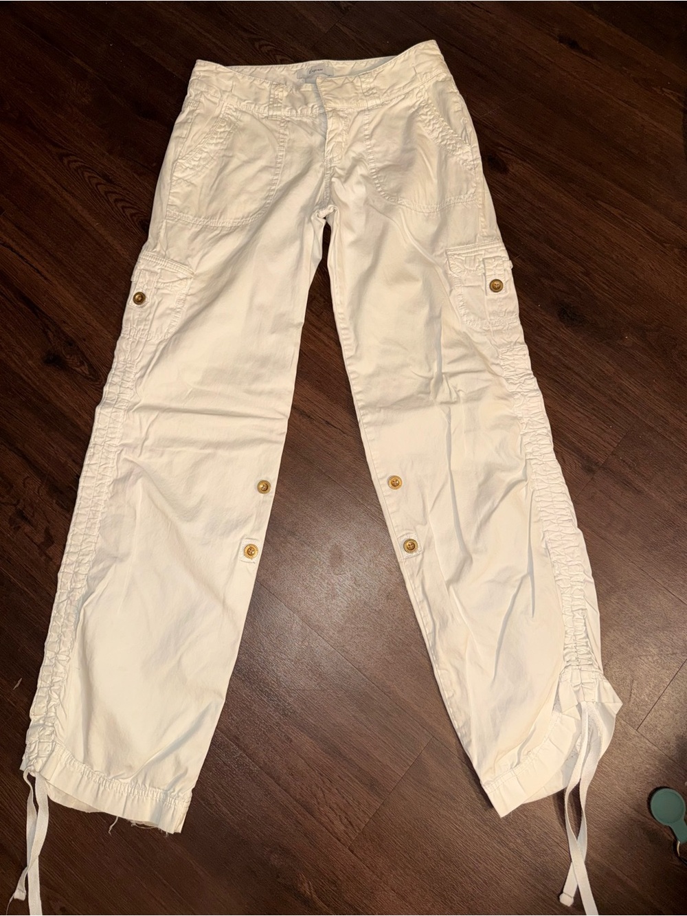 2YK EXPRESS WHITE CARGO PANTS WOMEN’S SIZE 0 COTTON LOW RISE